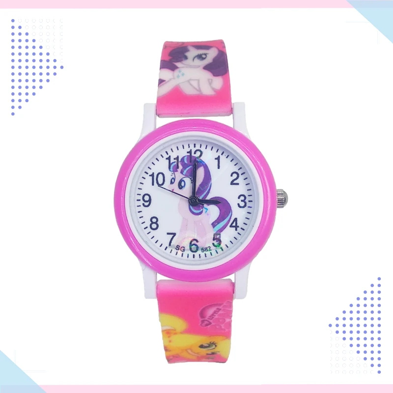 Unicorn Design Cartoon Fashion Pony Watch Children Girls Students Quartz Kids Watches for Party Gifts Relogio Kol Saati Clock