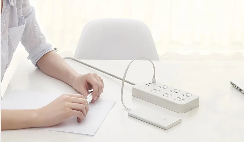 Оригинальная Xiaomi Mi розетка питания с 3 USB 5 V 2.1A расширение быстрой зарядки 6 розеток с защитной дверью