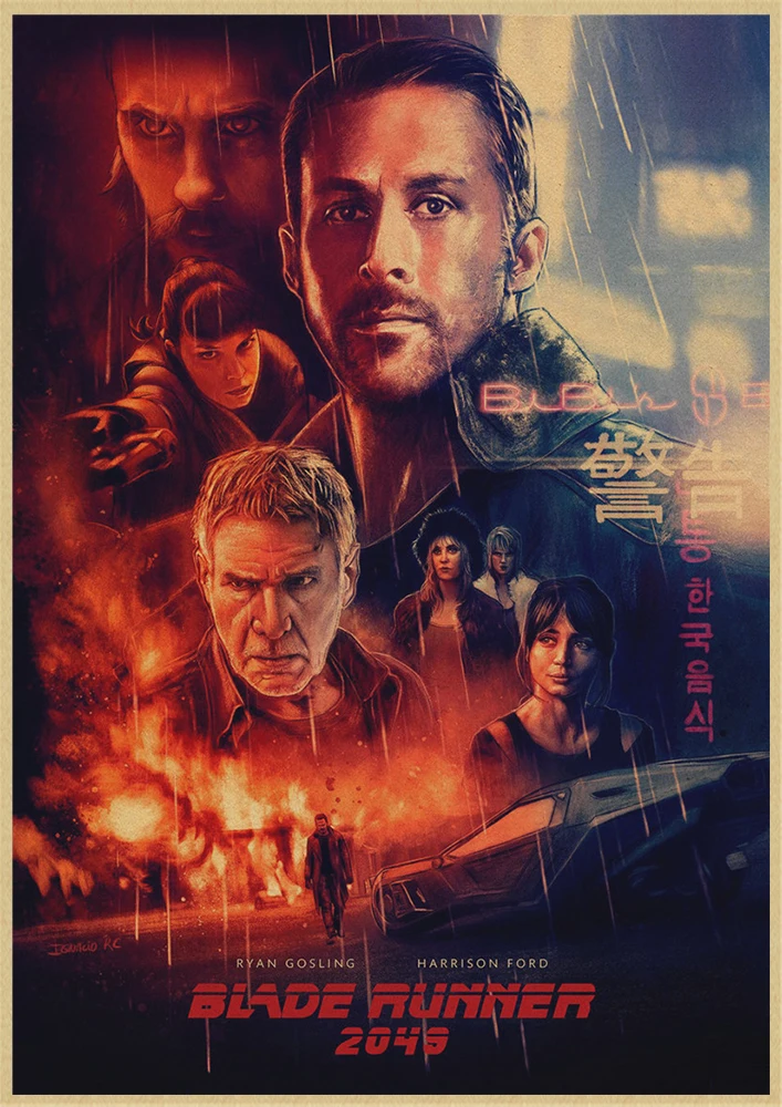 Blade Runner 2049 американский фильм ретро плакаты крафт-бумага печатные настенные постеры картины Домашний декор комнаты - Цвет: Цвет: желтый