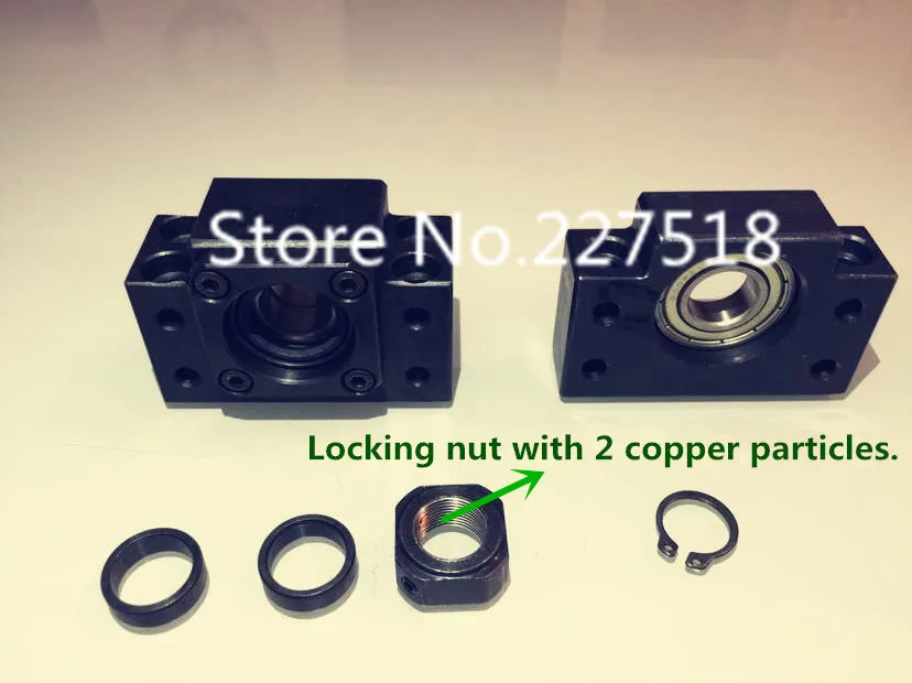 

1 set Ballscrew End Supports:1pc BK15+ 1pc BF15 SFU2005 SFU2010 ballscrew End Support CNC Parts for SFU1605 SFU1604