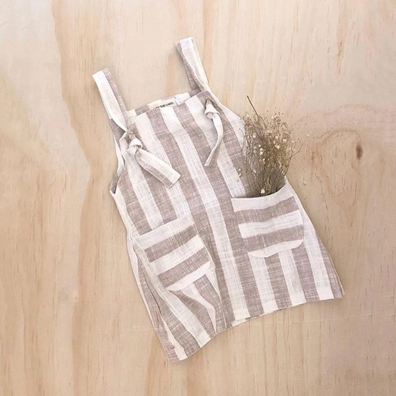

1-6T Toddler Kid Baby Girl Clothes Summer Sleeveless Striped Bowknot Casual Dress Elegant Cute Cotton Sundress Lovely Outfit