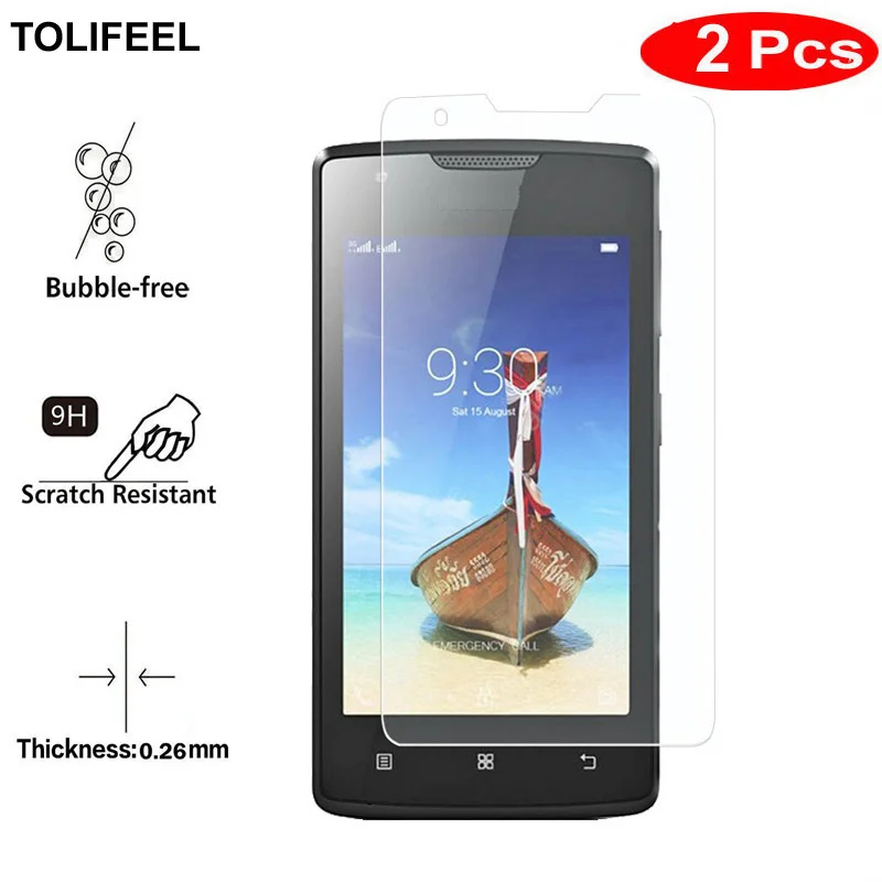 2 шт. tolifeel закаленное Стекло для lenovo A1000 Экран защитная пленка 9 H 2.5D прозрачная