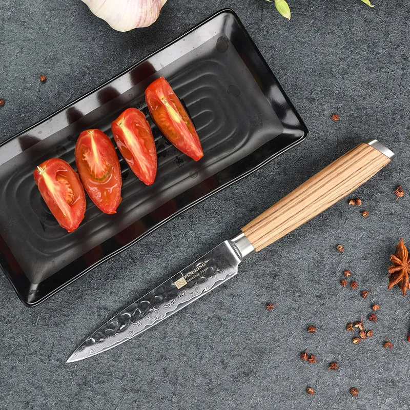 Бренд findking 5 &quotДамасская стальная Зебра деревянная ручка кухонная нож острый