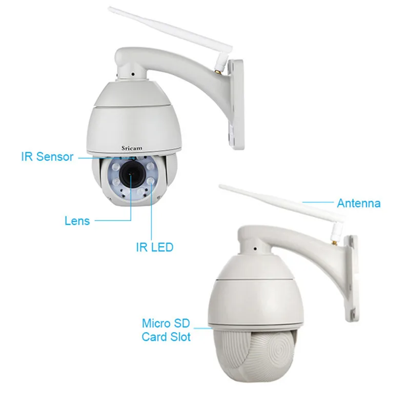 Sricam SP008 IP камера H.264 наружная Wifi для безопасности дома CCTV охранной сигнализации