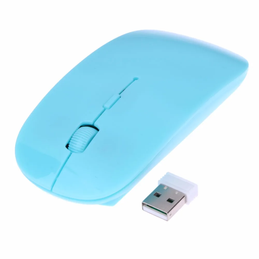 Ультратонкая USB Беспроводная оптическая мышь приемник 2 4G супертонкая