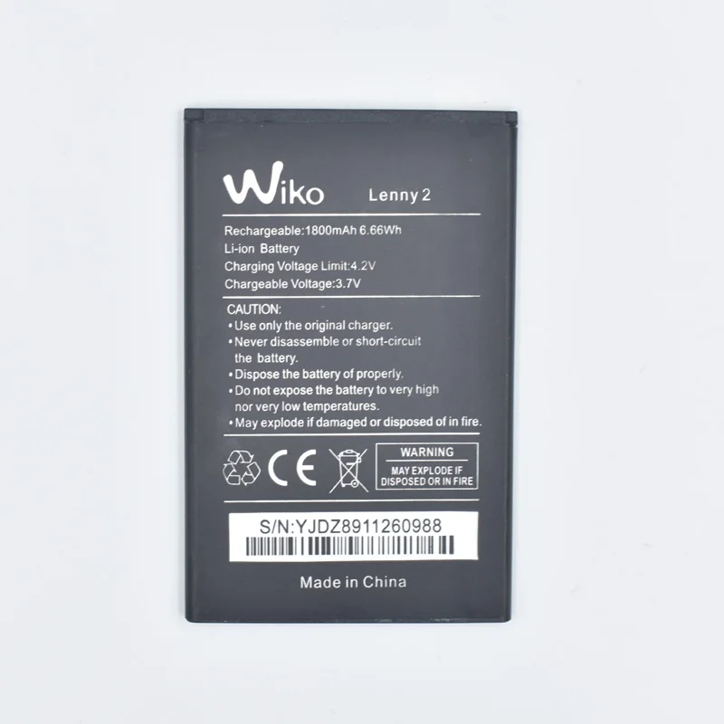 Оригинальный аккумулятор Hekiy для телефона Wiko Lenny 2 Lenny2 3 7 в 1800 мАч телефонные