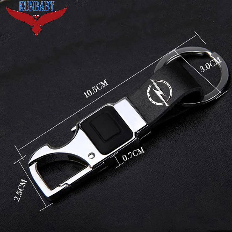 KUNBABY новый модный металлический Кожаный Автомобильный Брелок держатель с LED