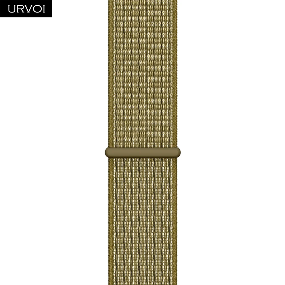 Спортивная петля URVOI для apple watch series 5 4 3 2 1 ремешок для iWatch band для NIKE+ двухслойный светоотражающий крючок и петля - Цвет ремешка: N Olive Flak