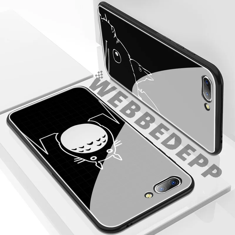 Чехол из закаленного стекла WEBBEDEPP My Neighbor Totoro для Huawei Mate 20 P20 P10 P Smart 2019 2018 &amp Honor 10 9 8X