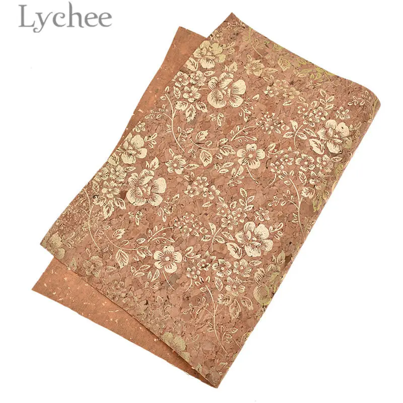4 Lychee Life 29x21 см A4 винтажный цветочный узор мягкий пробковый материал высокое качество Синтетическая Кожа DIY материал для сумок одежды - Цвет: 4