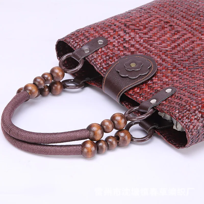 Женская плетеная сумочка ручной работы 24x28 см A4775|straw bag|beach bagbag fashion women |