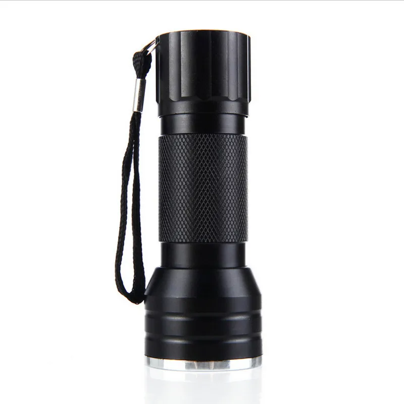 

1 Pc Waterproof Aluminum Alloy Black 21LED UV Flashlingt Lamp 395 Wavelength Purple Flashlight Ultraviolet Testing Torch