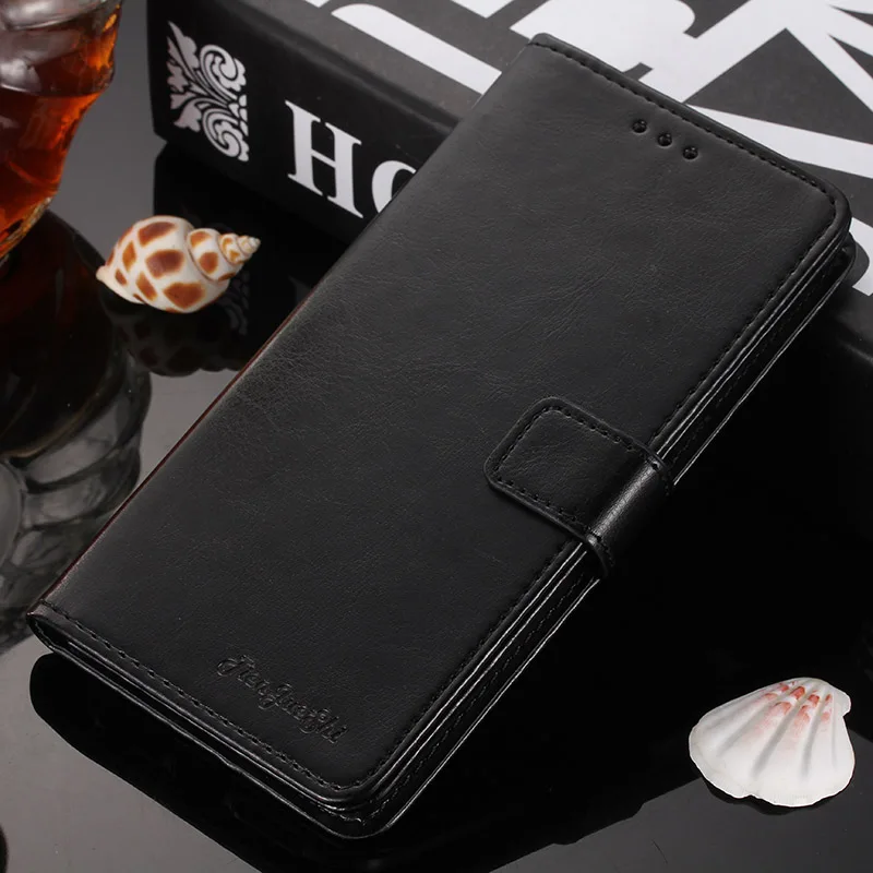 Black TienJueShi Бизнес Флип Книга Стенд защитный кожаный чехол для Umidigi a5 Pro 6,3 дюймов ТПУ силиконовый чехол закрытый Etui кожи - Цвет: Black