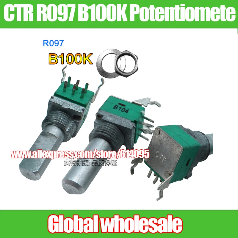 5 шт. CTR прецизионный R097 усилитель громкости звука B100K потенциометр/Регулируемый