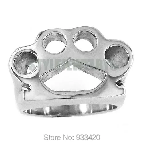 Серебряное кольцо для боксерских перчаток из нержавеющей стали с черепами