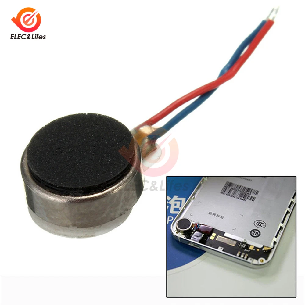 5 шт. миниатюрный вибромотор 3 В постоянного тока 8*3 4 мм 8*2 7 10*2 для телефона плоский