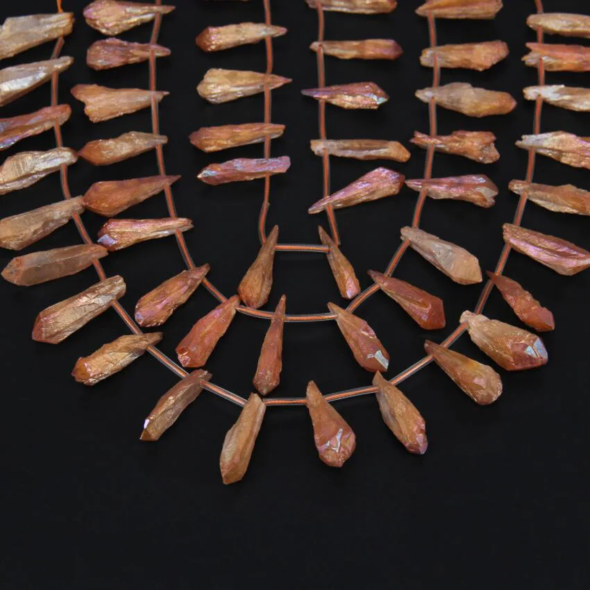 14 цветов на выбор оптовая продажа полная прядь натуральный Титан AB кварцевая