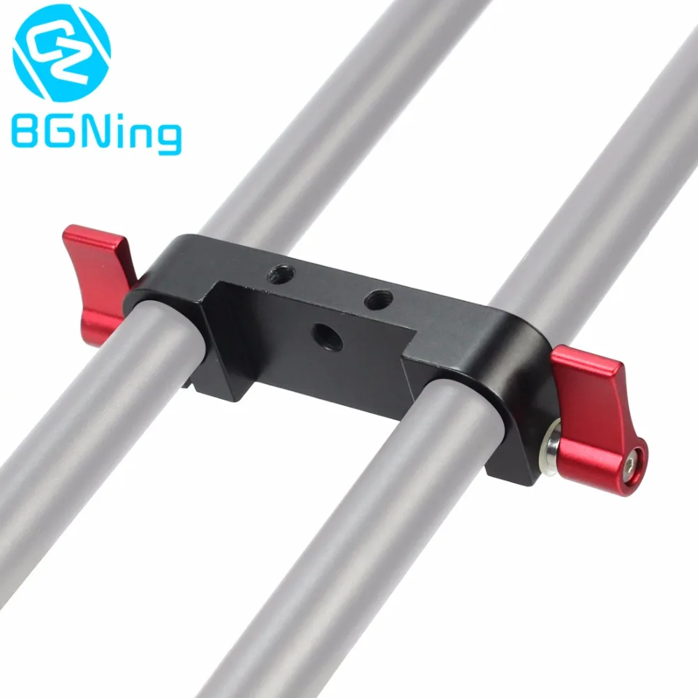 DSLR Rig Rod блок с зажимной рельс для 15 мм стержень опорная пластина крепление