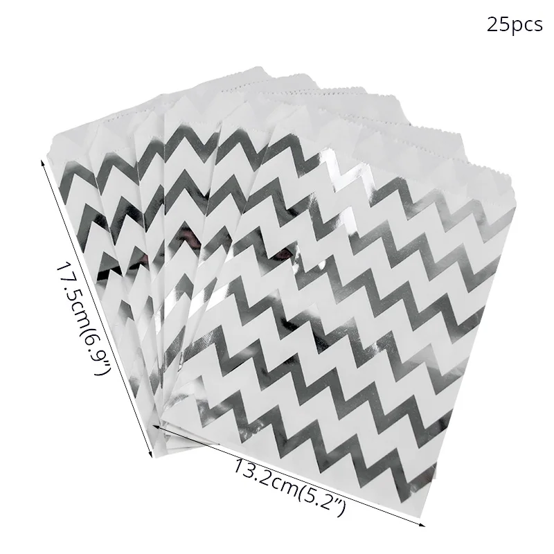 25 шт в горошек золотые бумажные сумки буфет мешок вечерние украшения попкорн Goodie