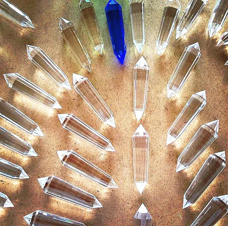 Natural quartz 24-sided wand point inspired reiki healing transparent crystal home decor. Christmas gift 26pcs | Дом и сад