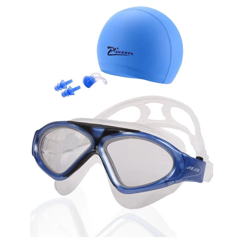 

Adult Swimming glasses Swim Caps Ear Plug Professional Anti-Fog Diving eyewear Super big arena Waterproof Swimming goggles
