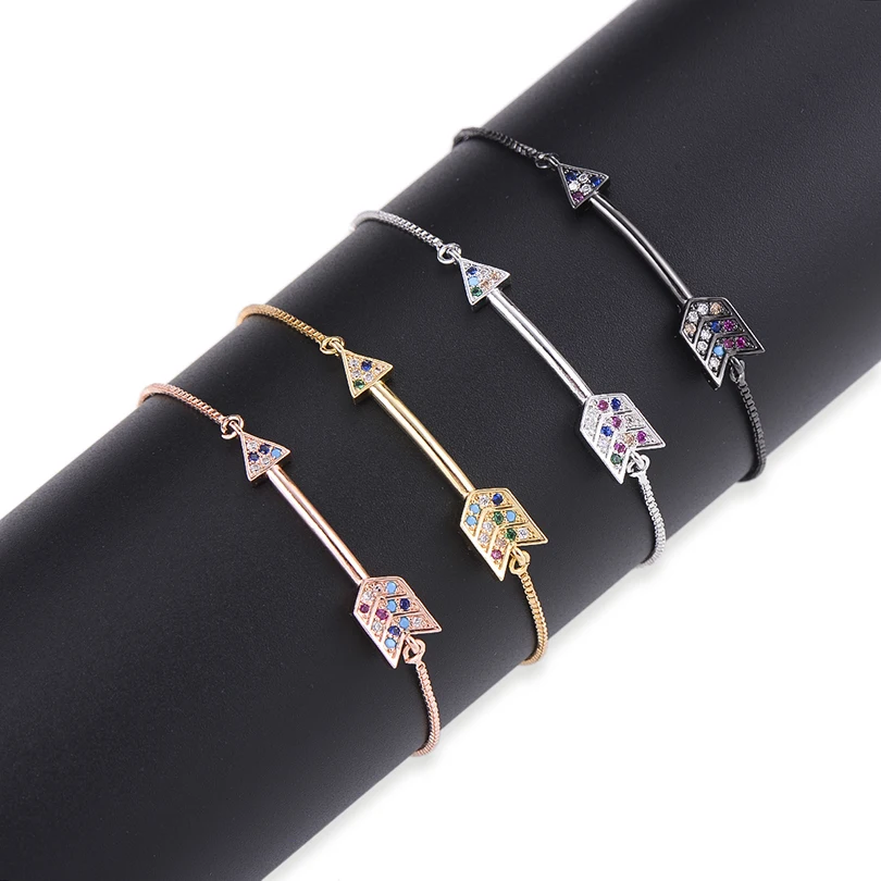 Pipitree трендовый браслет-шарма со стрелкой для женщин и мужчин цвета белого золота