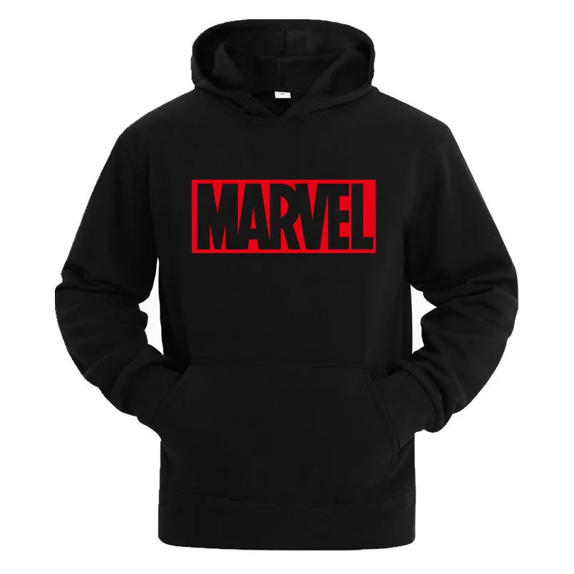 Кофты с капюшоном &quotMarvel&quot мужской бренд suprem длинный рукав сплошной цвет