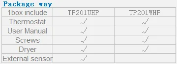 TP201WHP цифровой нагревательный термостат программируемый нагревательный комнатный термостат для нагрева воды