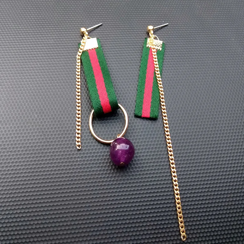 Бесплатная доставка Женская мода ювелирные изделия в полоску длинная