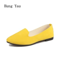 big size women flats candy color shoes woman loafers summer fashion sweet flat casual shoes women zapatos mujer plus size 35 43