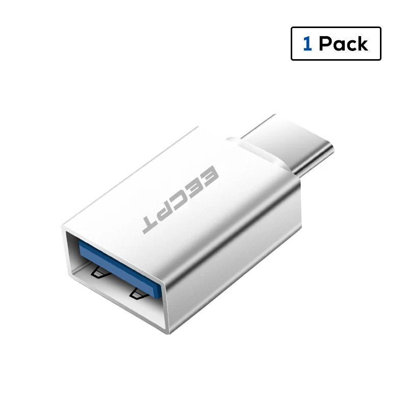 1 Pack Silver EECPT usb type C OTG адаптер USB C на USB 3,0 OTG type-C конвертер для Macbook samsung S10 S9 huawei mate 20 P20 USB-C разъем - Цвет: 1 Pack Silver