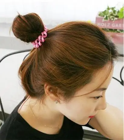 5 шт./лот женские хвост резинки для волос глава галстук телефон Провода шнура