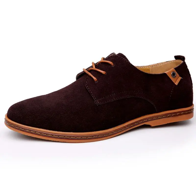 plus size man casual shoes comfortable lace-up pu leather men sneakers solid color pointed toe zapatos de hombre | Обувь