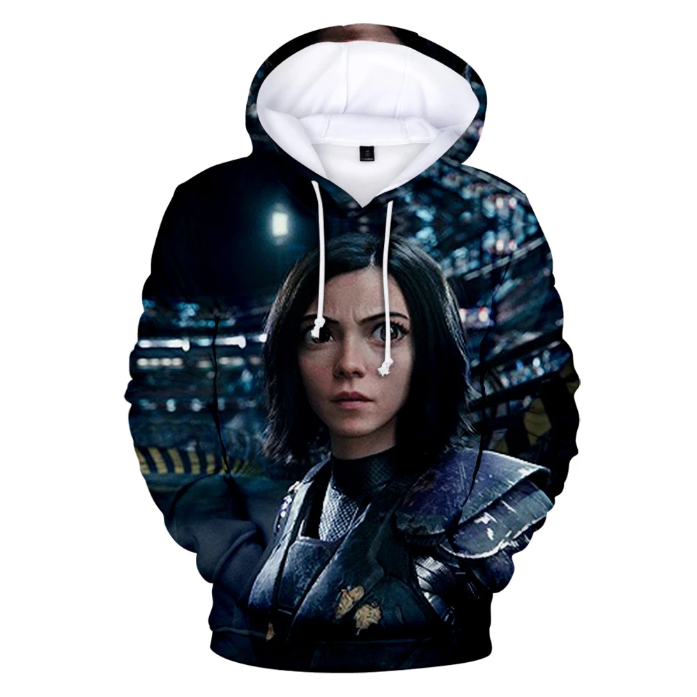 

Frdum Tommy Alita Battle Angel Fashion 3D Hoodies Hot Selling Women Fans Fashion Women comfortable Streetwear Hip Hop