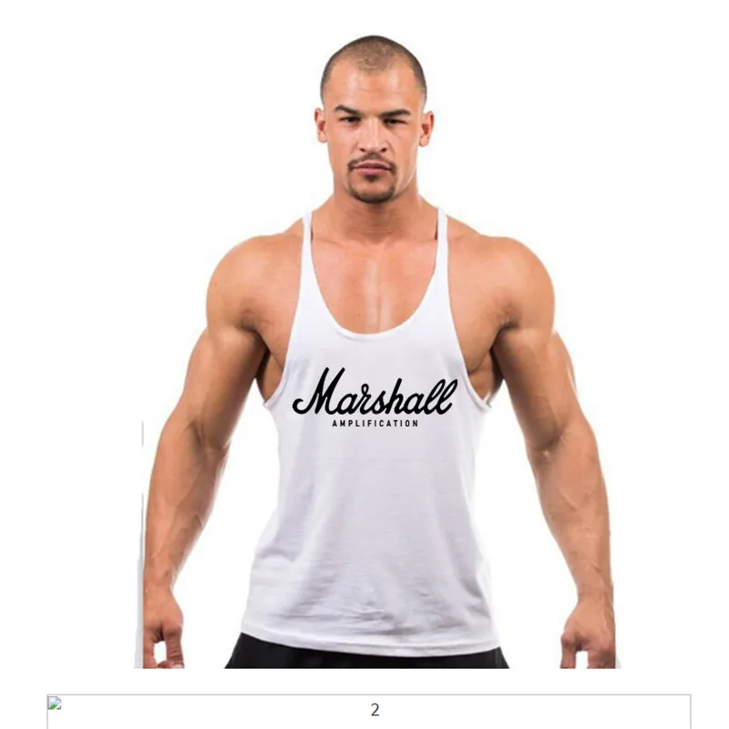 New Marshall Print mens gym tank tops clothing cotton men top summer brand fitness camisetas Hip Hop sleeveless shirt | Мужская одежда