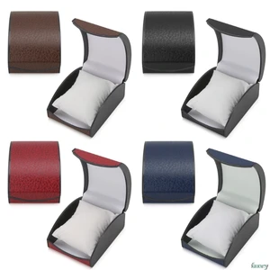 Роскошная коробка для наручных часов, Подарочный чехол для браслета ювелирных изделий, коробка для часов с держателем из искусственной кожи