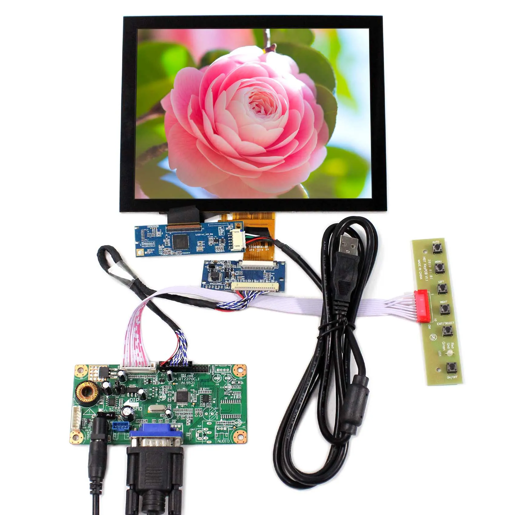 

VGA LCD плата контроллера емкостная сенсорная панель VS080TC-A1 RT2270C-A разрешение 1024x768 EJ080NA-04C