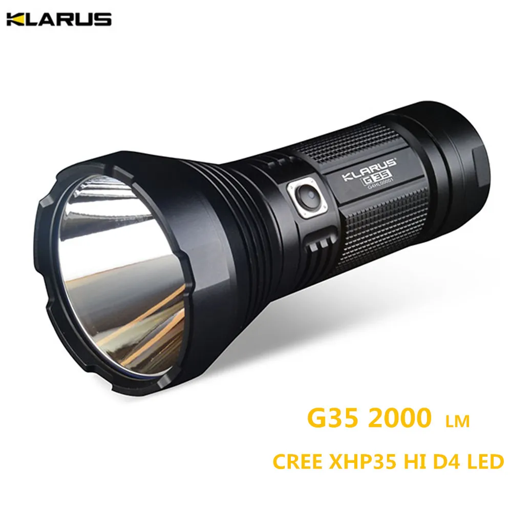 Фонарь KLARUS G35 HI D4 дальность луча 2000 лм светодиодный фонарик 1000 метров 3 шт. батареи