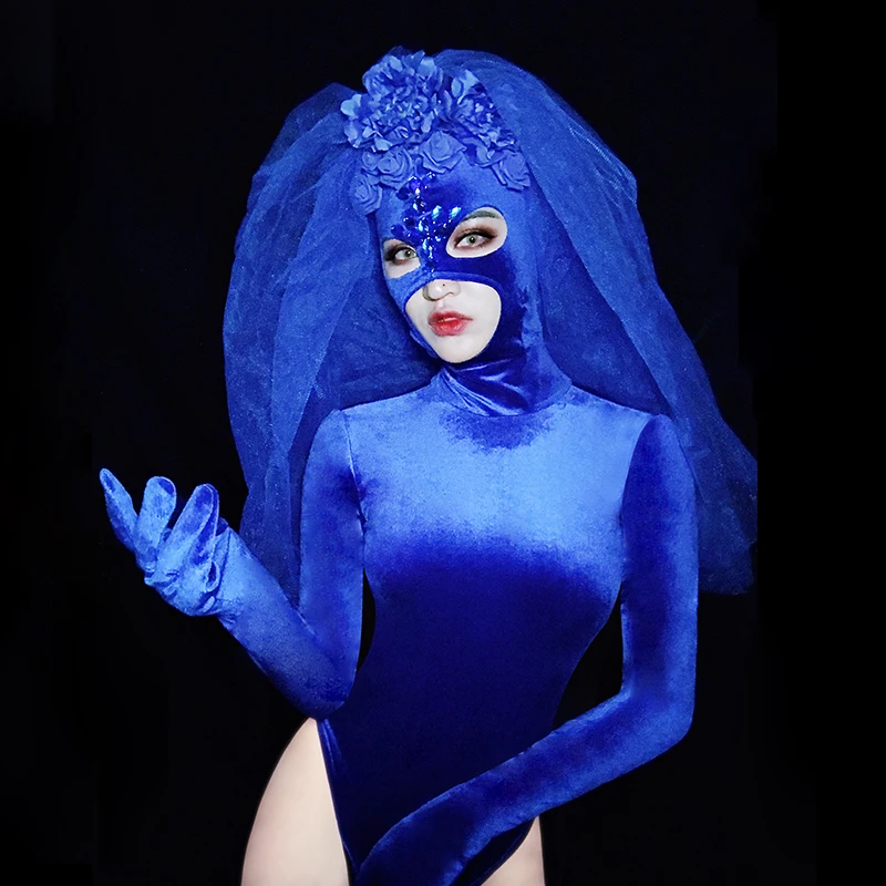 Женский костюм Синяя Маска DS для выступлений певица DJ ночного клуба| |