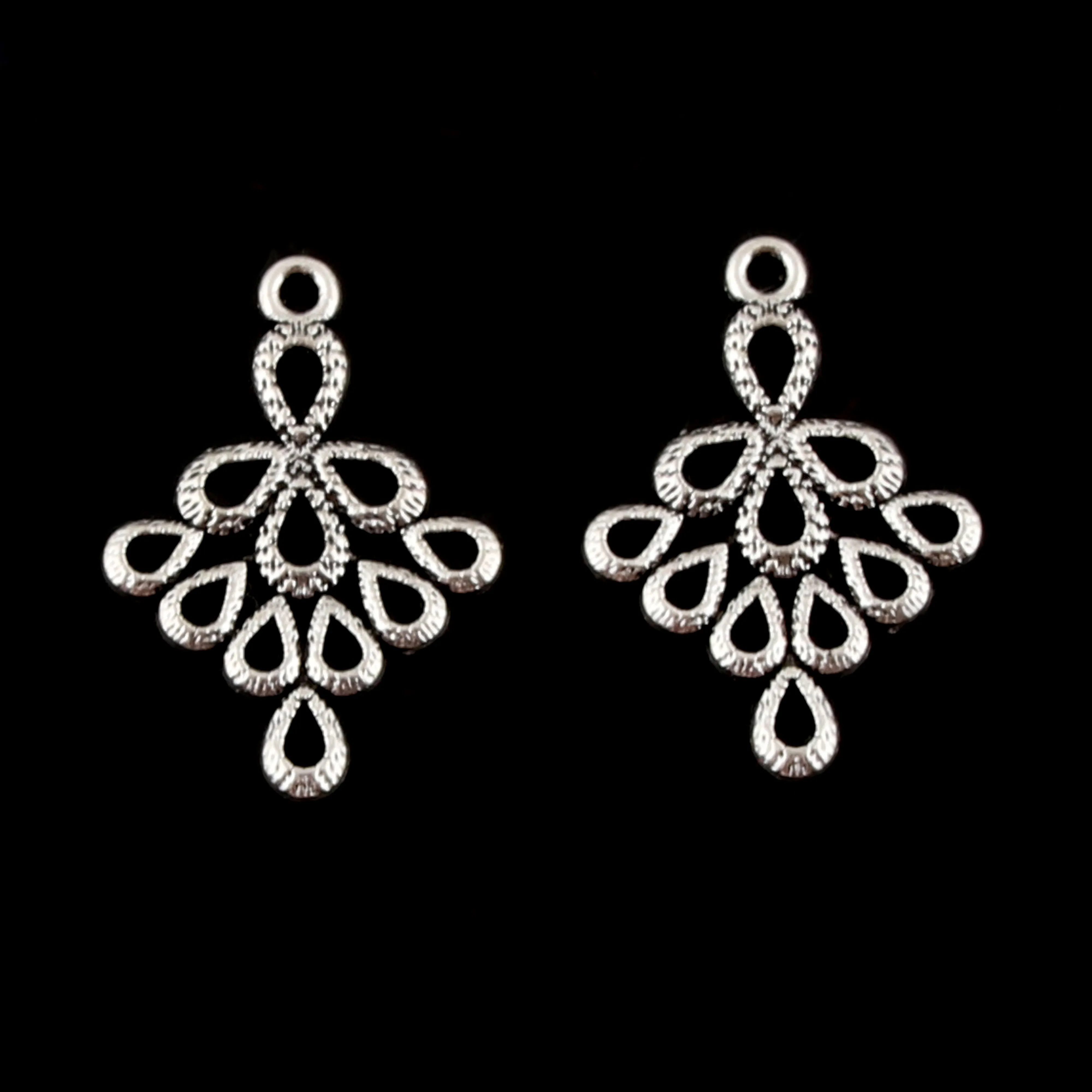 20 шт серебряный цвет полые Нерегулярные узоры Подвески для соединитель женского