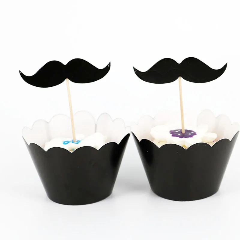QWWSS 24 шт. черные усы борода искусственный Топ для детской вечеринки украшение
