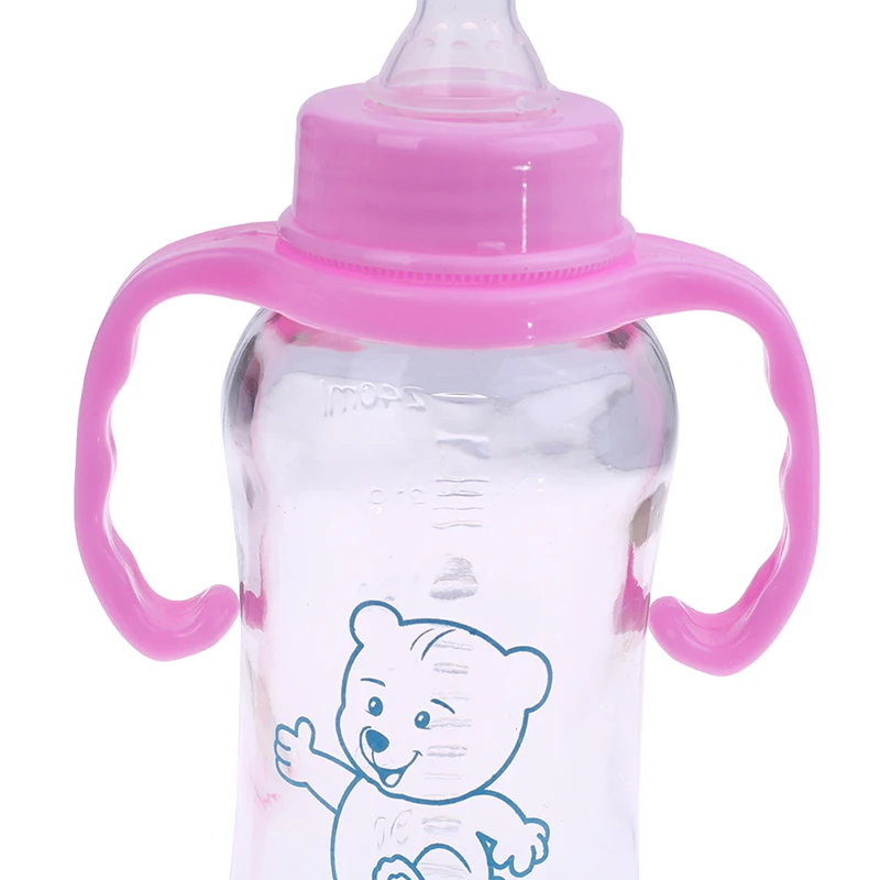 Baby Bottle Kids Cups Silicone Sippy Training Drinking Water Cups Straw Handle Feeding Bottles Baby Feeding Bottle 250ml
