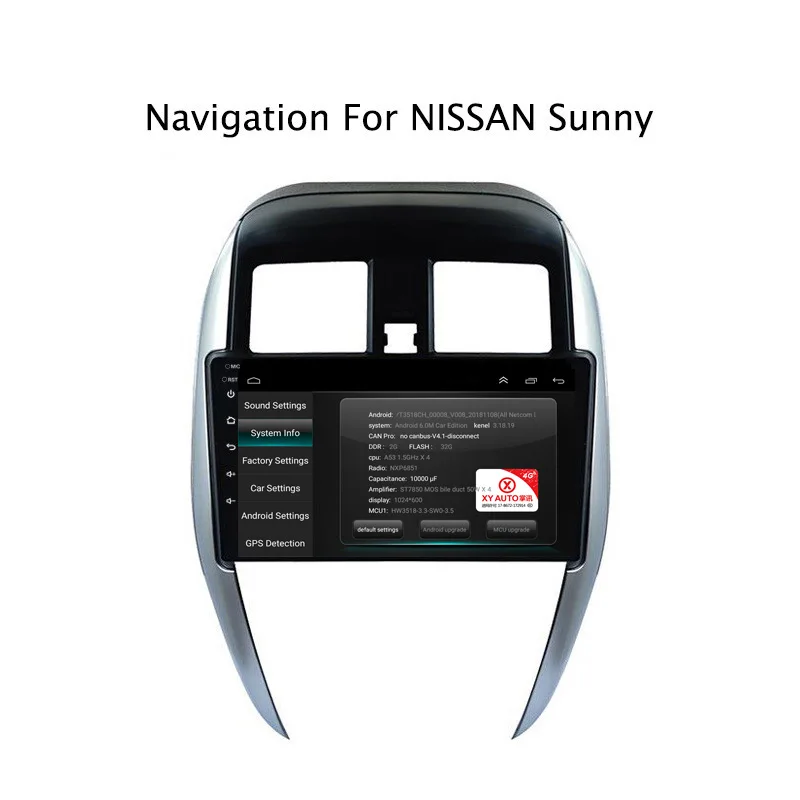 NAVITOPIA 10 1 дюймов 4G LTE wifi головное устройство для Nissan Sunny 2014 2015 2016 Android 6 0 2G + 32G