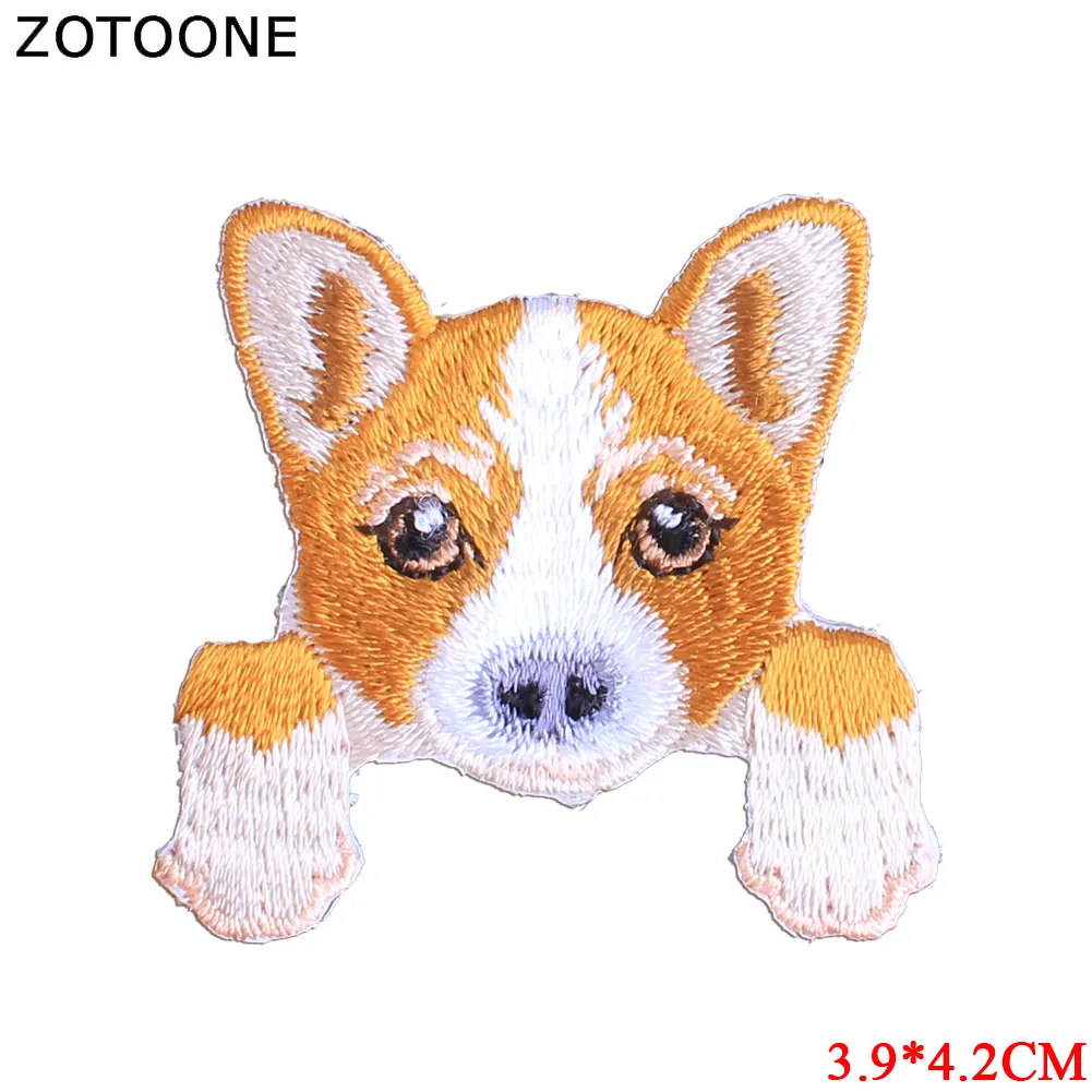 ZOTOONE нашивки в форме собак Diy наклейки милая нашивка Термотрансферная аппликация