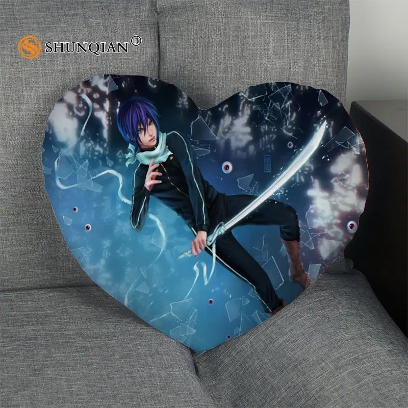 Горячая Распродажа Noragami сердце Форма Наволочка на заказ молния только покрыть