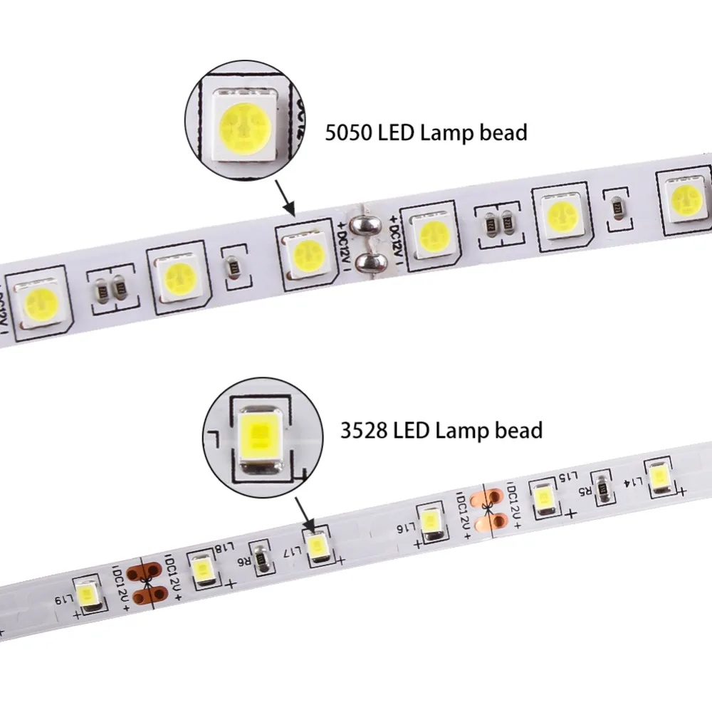 Светодиодный светильник DC 12 В Гибкая Диодная лента SMD2835 5050 RGB 24Key 44Key полный комплект питания водонепроницаемый 1 м 2 м 3M 4M 5 м светильник ing