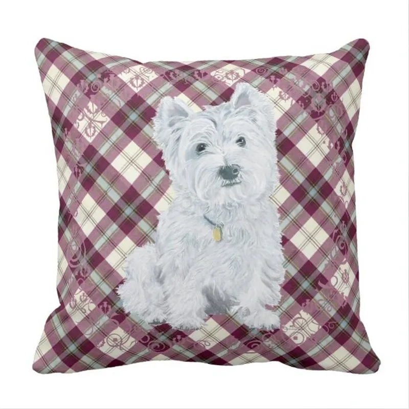 Чехол для подушки West Highland White Terrier Father двусторонний с принтом |