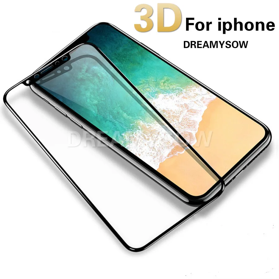 3D изогнутое углеродное волокно закаленное стекло для iphone 8 Plus iPhone X 11 Pro Max 9H Защита