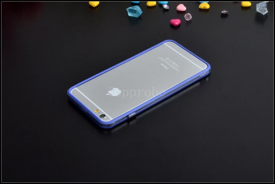 Гибридная средняя Прозрачная защитная рамка Tpu бампер для Iphone 6 Plus/6s Plus 5," мягкий силиконовый бампер чехол