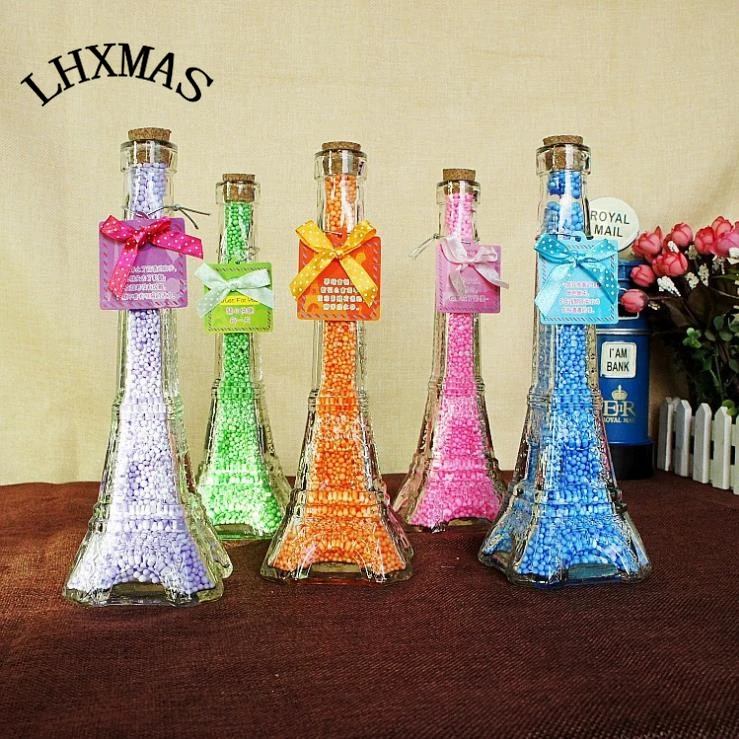 Милая миниатюрная бутылочка желаний креативная Эйфелева башня дизайн Ремесла